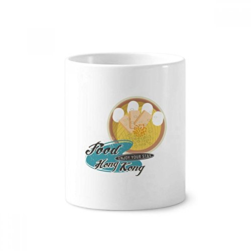 Gobelet Hong Kong Ramen céramique blanche pot à pinceaux 350ml cadeau
