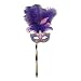 Beistle 54203 Feathered Mask with Stick