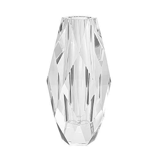 Kitcom Crystal Vase for Flowers 12", Multi-Faceted Design Vase Christmas