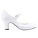 Elegantpark HC1801 Mary Jane Zapatos Nnovia Mujer Cerrado Punta Zapatos Tacón Alto...