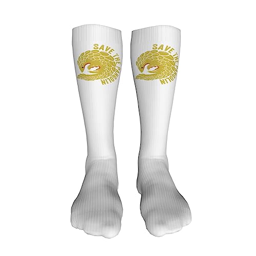 Save The Pangolin Knee High Socks For Women Long Tube Socks Athletic Compression Socks Unisex High Socks Girls3