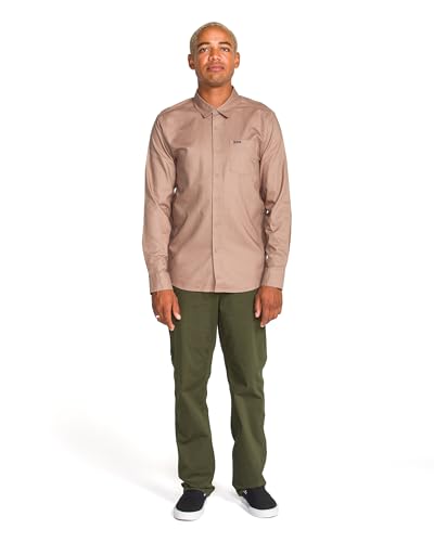 Image of Volcom Men's Long Sleeve Woven Button-up Shirt, Casual Or Dress Shirt for Work & Everyday Wear