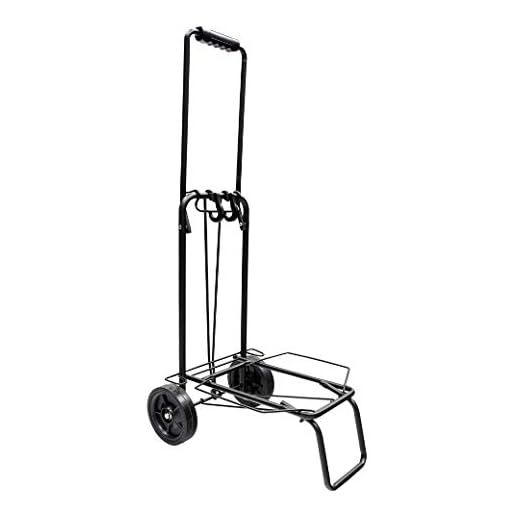 ORYX Carretilla Plegable Metalica De Carga - Porta Maletas Con Cuerda Elastica 93,5x33x44 cm. Carro De Transporte 50 Kg.