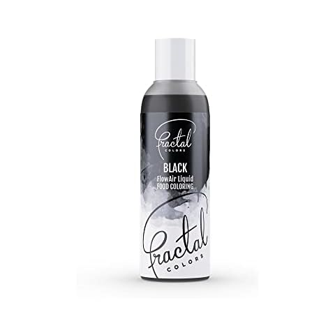 Fractal Colours FlowAir Airbrush Liquid Food Colouring 100ml Black Cover