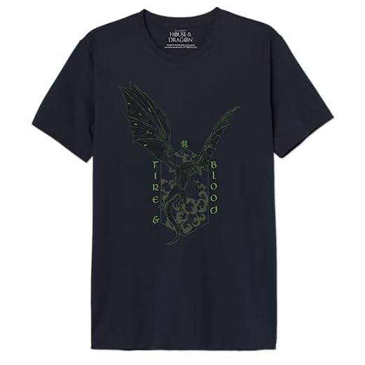 House of the Dragon Mehoftdts019 Camiseta, Azul Marino, M para Hombre