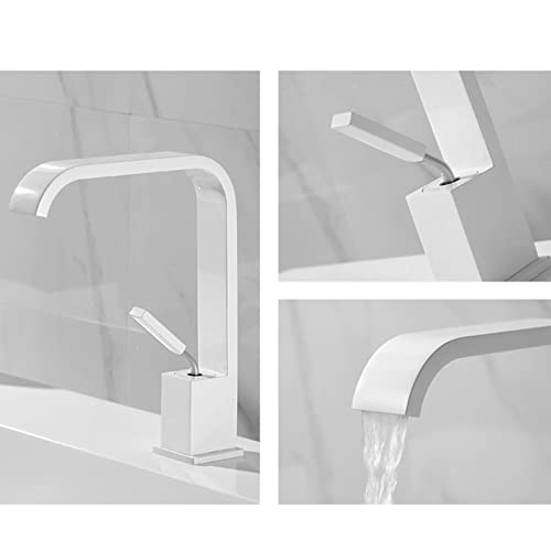 Robinet cascade pour évier de salle de bain design noir mat moderne - 3
