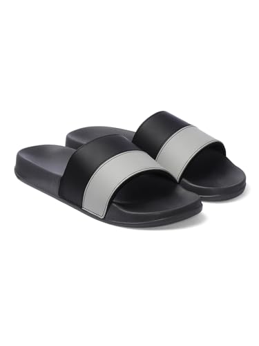 Image of hummel CAMP MEN COLOUR BLOCK SLIDERS Comfortable Cushioned Sole Arch Support Durable Lightweight Flexible Trendy Style Flip flops and Slippers Slides for Men Daily use Chappal