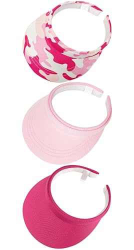 3 Pcs Sports Sun Visor Hat Adjustable Slip on Cap