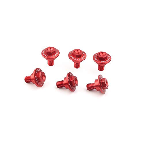 Three T 6Pcs Cnc Front Fork Guard Bolts Screw Motorcycle Accessories Fit For Honda Cr 125 250 1997-2007, Crf 250R 450R 2004-2019, Crf 250X 450X 2005-2018, Red #TOP5