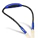 Vekkia Rechargeable Neck Book Light - Hug LED Reading Lights with 3 Brightness x3 Color Levels, Flexible Soft Rubber Arms, Hands Free for Reading in Bed at Night, Walking&Knitting Upgrade(Blue)
