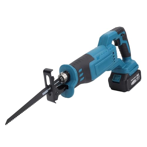 TOOLSGO Sierra de sable sin cable de alta potencia y velocidad variable Sierra de sable manual sin escobillas con batería de 4000mAh para cortar madera metal plástico