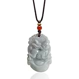 MrJade Rabbit jade pendant necklace Lunar Year of the Rabbit amulet Handmade jade rabbit statue
