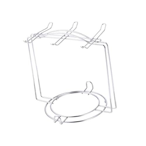 Garneck Cup Holder Kitchen Cabinet and Counter Shelf Organizer for Cups Plates Sleek Silver Design Plate Organizer Countertop Mug Storage