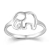 ELBLUVF 925 Sterling Silver Elephant Animal Lucky Ring Jewelry Bridesmaid Gift Favor (6.5)