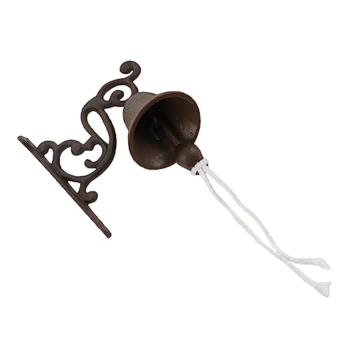 FUNOMOCYA 1Pieza Hierro Rústica para Decoración del Jardín Timbre Manual De Vintage para Hogar Cafeterías y Escuelas