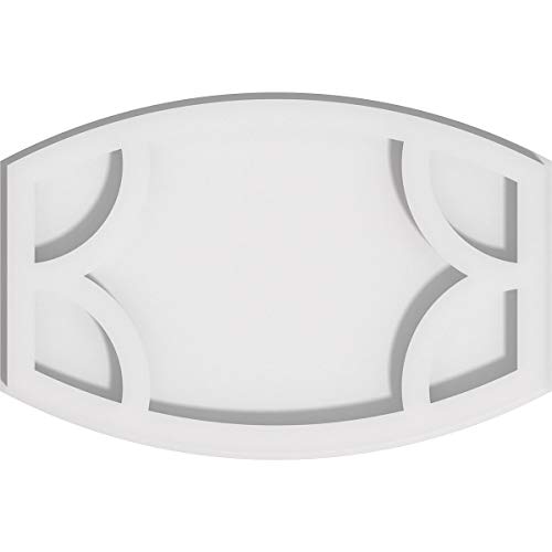 Image of Ekena Millwork CMP12X8KY Kailey Architectural Grade PVC Contemporary Urethane Ceiling Medallions 12 inchW x 8 inchH x 6 1 /2 inchC x 1 inchP