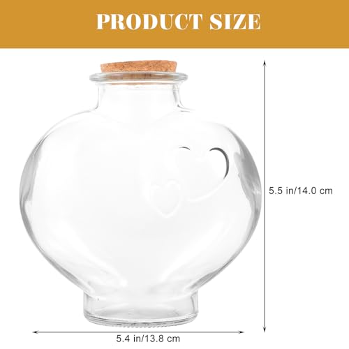 Bouteilles décoratives de mariage en verre cœur pour cadeaux invités originaux - 3