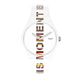 Swatch TIME'S MAGIC ユニ腕時計 (モデル:SUOZ330), ホワイト, モダン