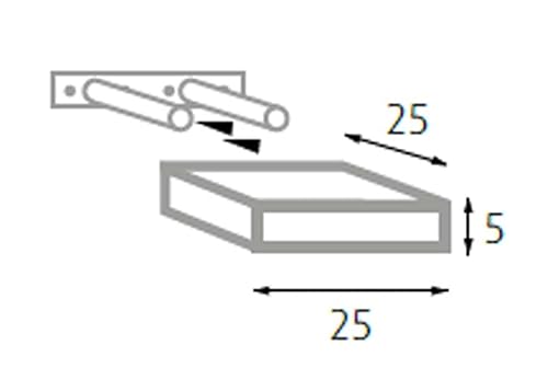 King Collection M1106015/B Mensola Tamburata In Mdf, Bianco - 2