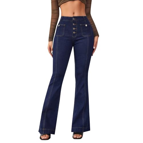 Jeans femme haute coupe slim élégante patchwork premium