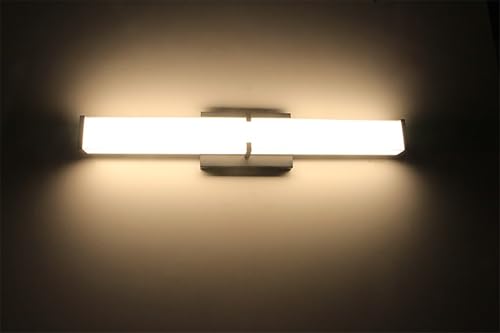 Image of 24.8Inch 2500LM Bathroom Light Fixtures 5CCT Optional, Black Modern LED Vanity Lights Clear Shade, Dimmable Bathroom Lighting Fixtures Over Mirror - ETL Listed
