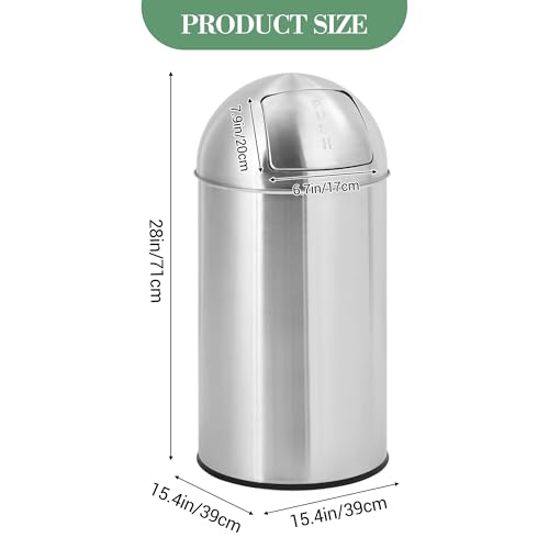 Caneca de Basura de Acero Inoxidable 50L miniatura 2