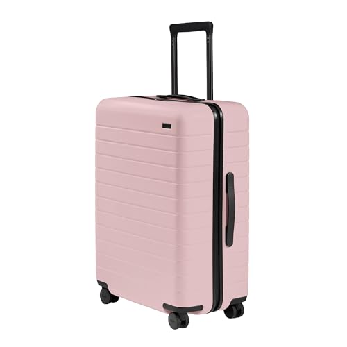 Image of Away Medium Checked Luggage - 26-Inch Lightweight Hardside Suitcase with Custom WhisperGlide 360 Wheels, Interior Compression System, TSA-Accepted Lock - Blush Pink
