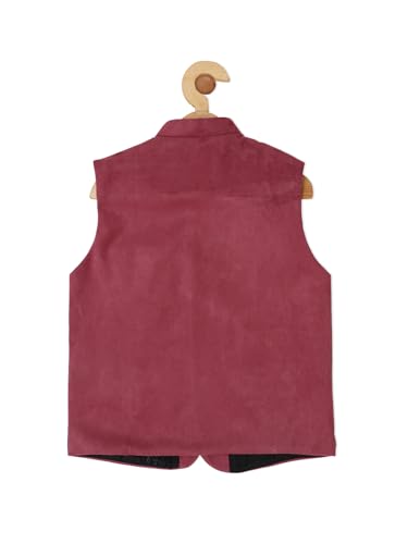 Image of CAVIO Boys Velvet Nehru Jacket with Printed Shirt
