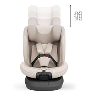 Kinderkraft I-GROW 2 PRO Kindersitz 0-36 kg, I-SIZE 40-150 cm, 360 grad drehbar, Kinderautositz mit Isofix station, FWF und RWF, Verstellbare Kopfstütze/Rückenlehne mit Liegeposition, Beige – Ansicht 7