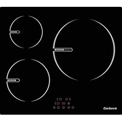 Corbero Ccibr7203 Corbero CCIBR7203 Placas de Inducción de 60 CMS 3 Zonas, Potencia 6200 W, Control Touch Control, 1 Boosters, Zona Grande 30 cms, Temporizador 99 Minutos, Bloqueo de seguridad para niños