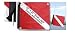 Marine Sport 4678 Deluxe 20 by 24-Inch Dive Flag with Velcro Attachment