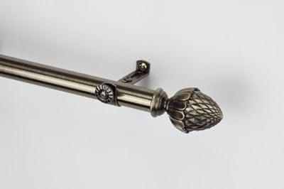 Modern Acorn Curtain Rod and Hardware Set Size: 120