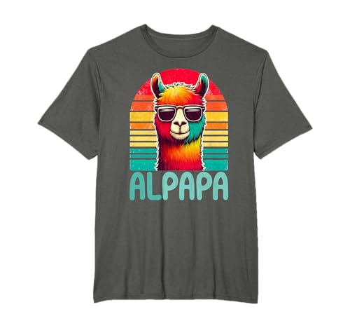 Lustiges Alpapa Alpaka Lama Werdender Papa vatertagsgeschenk T-Shirt
