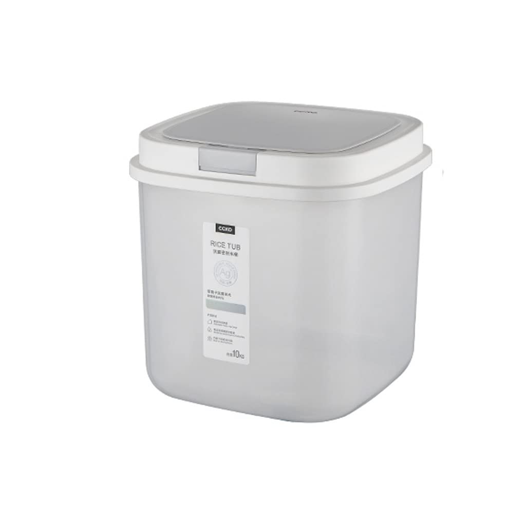 NAKEAH GYJ Secchio di riso Casalinga for uso domestico Cilindro sigillato Scatola di riso Secchio di riso Scatola di immagazzinaggio Serbatoio Grande capacità (Color : Gray)