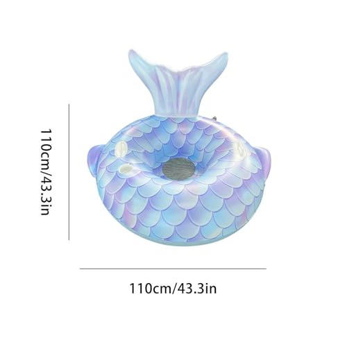 Fauteuil de piscine gonflable avec porte-gobelet et design queue de sirène - 5