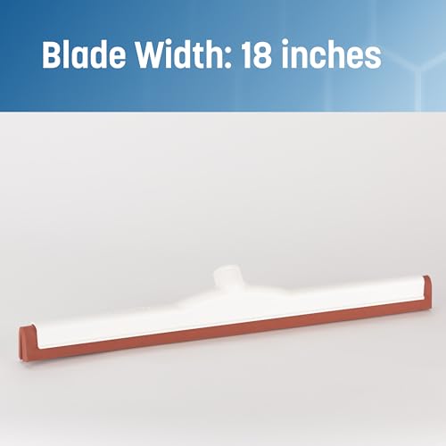 Image of SPARTA Flo-Pac Moss Foam Floor Squeegee Window Squeegee with Plastic Frame for Floor, Bathroom, Kitchen, Concrete, Tile, Garage, Commercial Use, 18 Inches, Red, (Pack of 10)