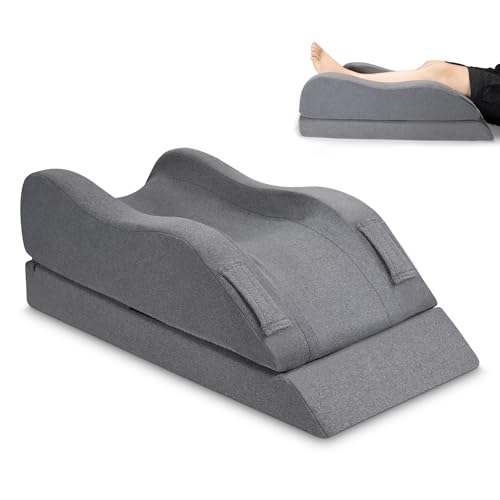 itcozy Leg Elevation Pillow, Height Adjustments Leg Wedge Memory Foam Pillow for Reading, Rest, After Surgery, Relieves Back, Swelling, Hip, Knee Pain and Improves Blood Circulation