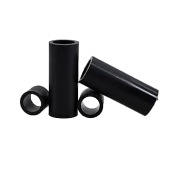 80 Pieces Plastic Spacers for M6/M8 Screws Nylon Spacers Without Thread Includes Storage Box (Black