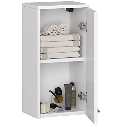 AKORD Waschmaschinenumbauschrank FIN 64 cm | mit 2 Türen | Hängender Waschmaschinenschrank | Umbauschrank | B64 x H180 x T30 cm | Gewicht 29,50 kg | Weiß