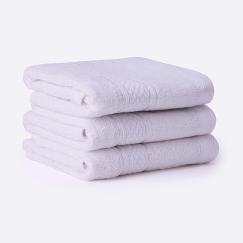 Image of Bamboo Soul Bamboo Face Towel | Ultra Absorbent & Super Soft | 30 x 30 cm - 550 GSM | Pack of 3 (White)