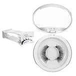 Hadnves 1 Pair Magnetic Eyelashes With Applicator, No Glue Needed False Eyelashes Cat Eye Natural Look Lash Clusters Kit Waterproof Long Lasting Reusable Extension Easy to Wear Remove