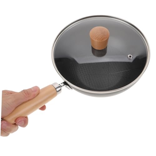 Wok pequeño antiadherente de hierro forjado ABOOFAN miniatura 5
