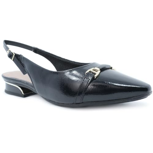 Scarpin Piccadilly Detalhe Salto Baixo Feminino - Preto - 40