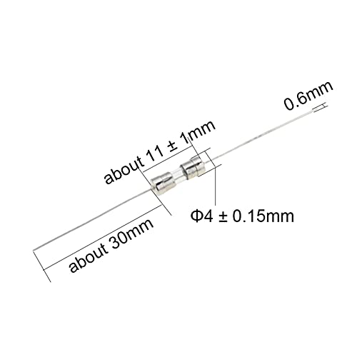 Tube en verre fusible lent 3.6x10mm 250V 8A temporisé à broche pour carte électronique - 2