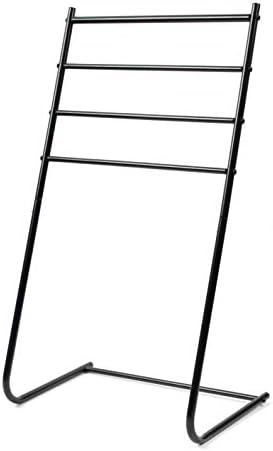 Beldray LA055477BLK 4 Tier -Standing Towel Rail, 46 cm x 33 cm x 82 cm, Black