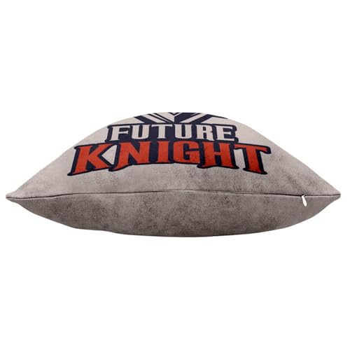 Coussin Future Knight Heroes camel 40x40 cm housse et garnissage