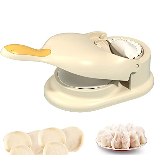 2 In 1 Dumpling Maker Dumpling Moulds, 2023 New Manual Dumpling Wrapper Making Mold, Lazy DIY Jiaozi Skin Maker Dough Press Pie Kitchen Pastry Tools Accessories (B) Cover
