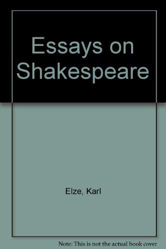 Essays on Shakespeare (English and German Edition) 0804610150 Book Cover