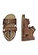 Falcotto BEA-Sandalen aus Leder mit Schnalle und Klettverschluss, Braun ,22 EU