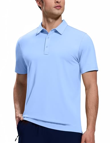 MIER Polo Shirts for Men Short Sleeve Dry Fit Performance Golf Tennis Active Collared Shirts, UPF 50+ Sun Protection2